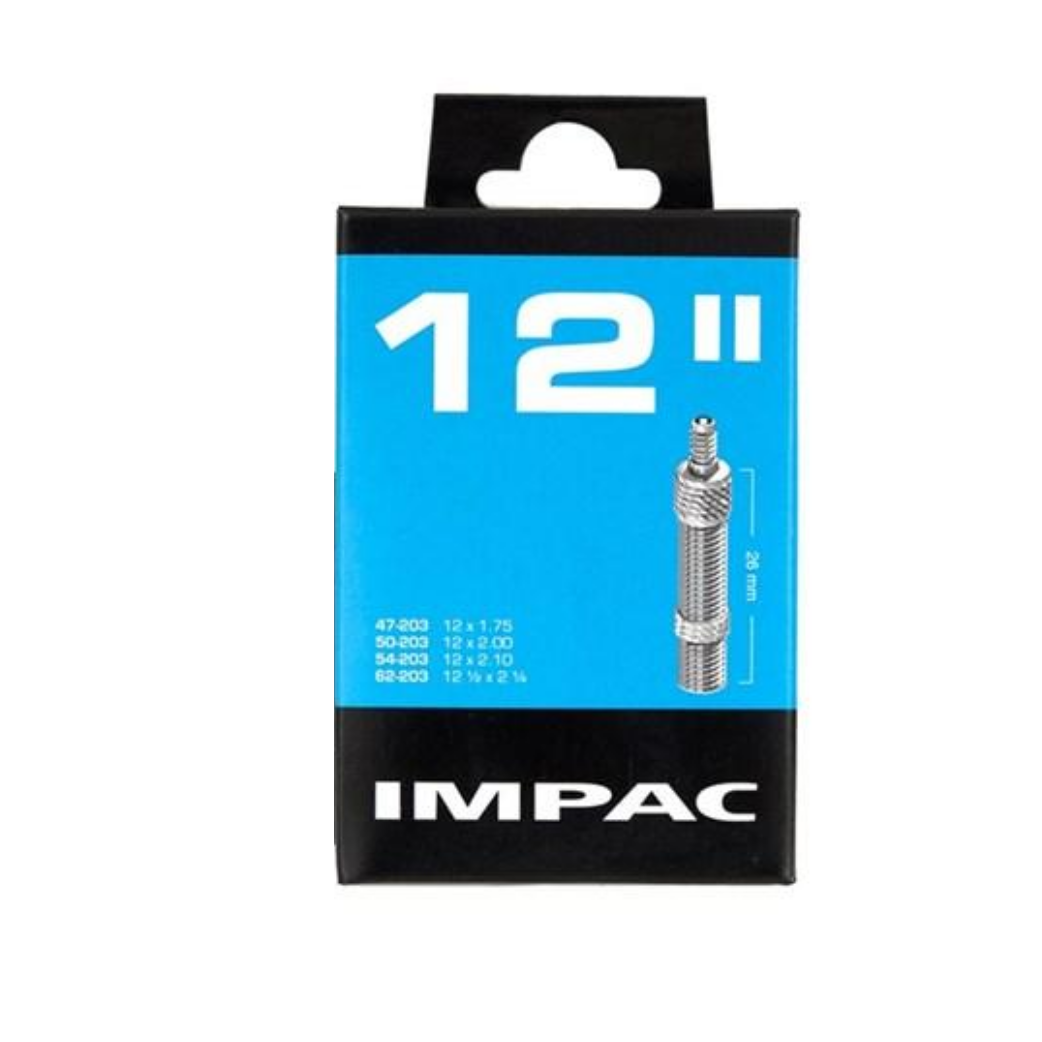 Chambre à air Impac (par Schwalbe) DV12 12x1,75/2,35 ETRTO 47/62-203, Valve : Dunlop Blitz/Holland 26mm