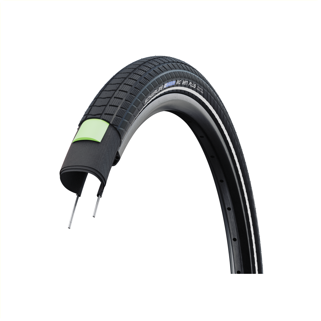 Schwalbe Big Ben Plus (GreenGuard, Snakeskin), noir avec reflet, 26x2,15 ETRTO 55-559