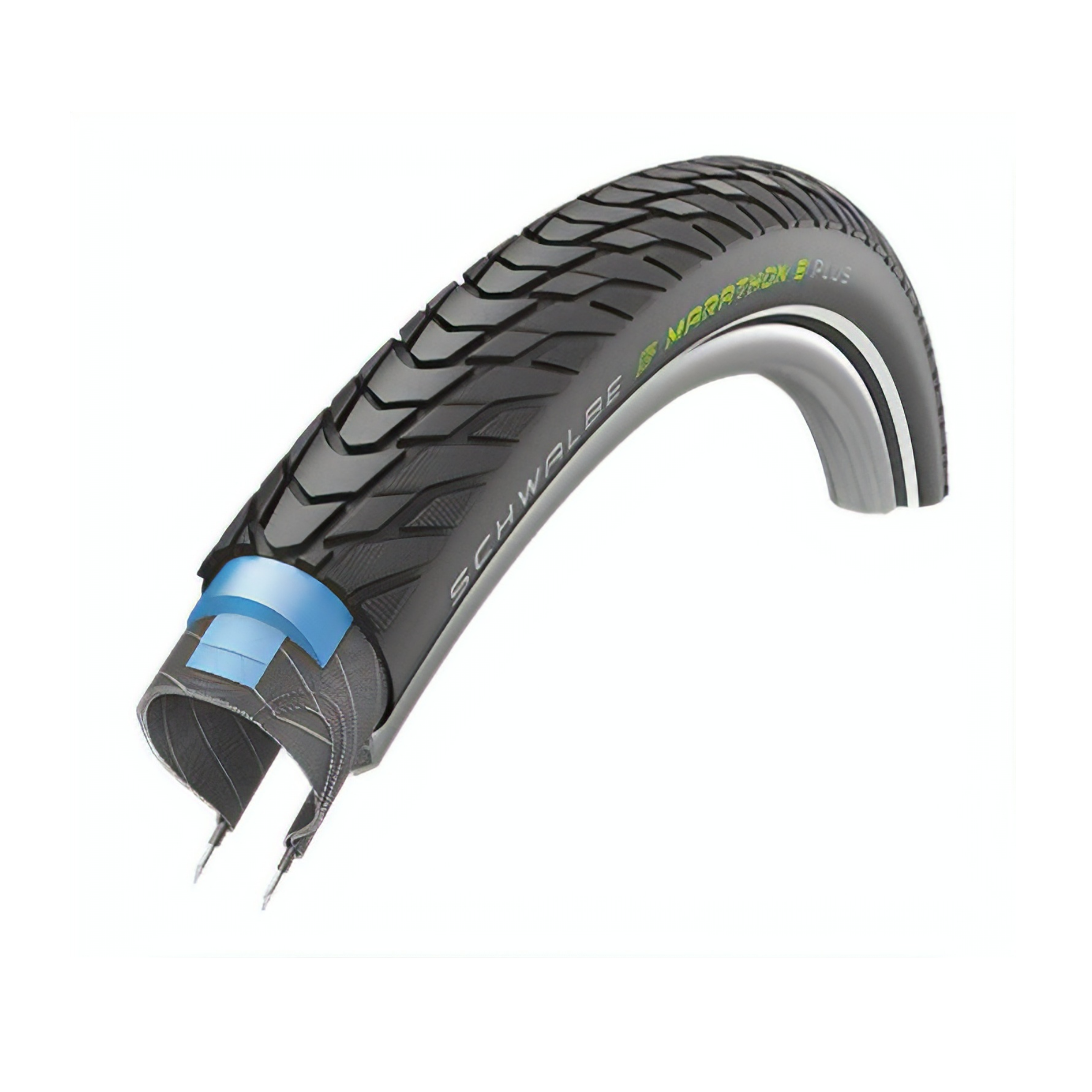 Schwalbe Marathon E-plus pour vélos électriques (Smart dualguard 5mm Anti-crevaison), noir avec reflet, 28x2.0 ETRTO 50-622