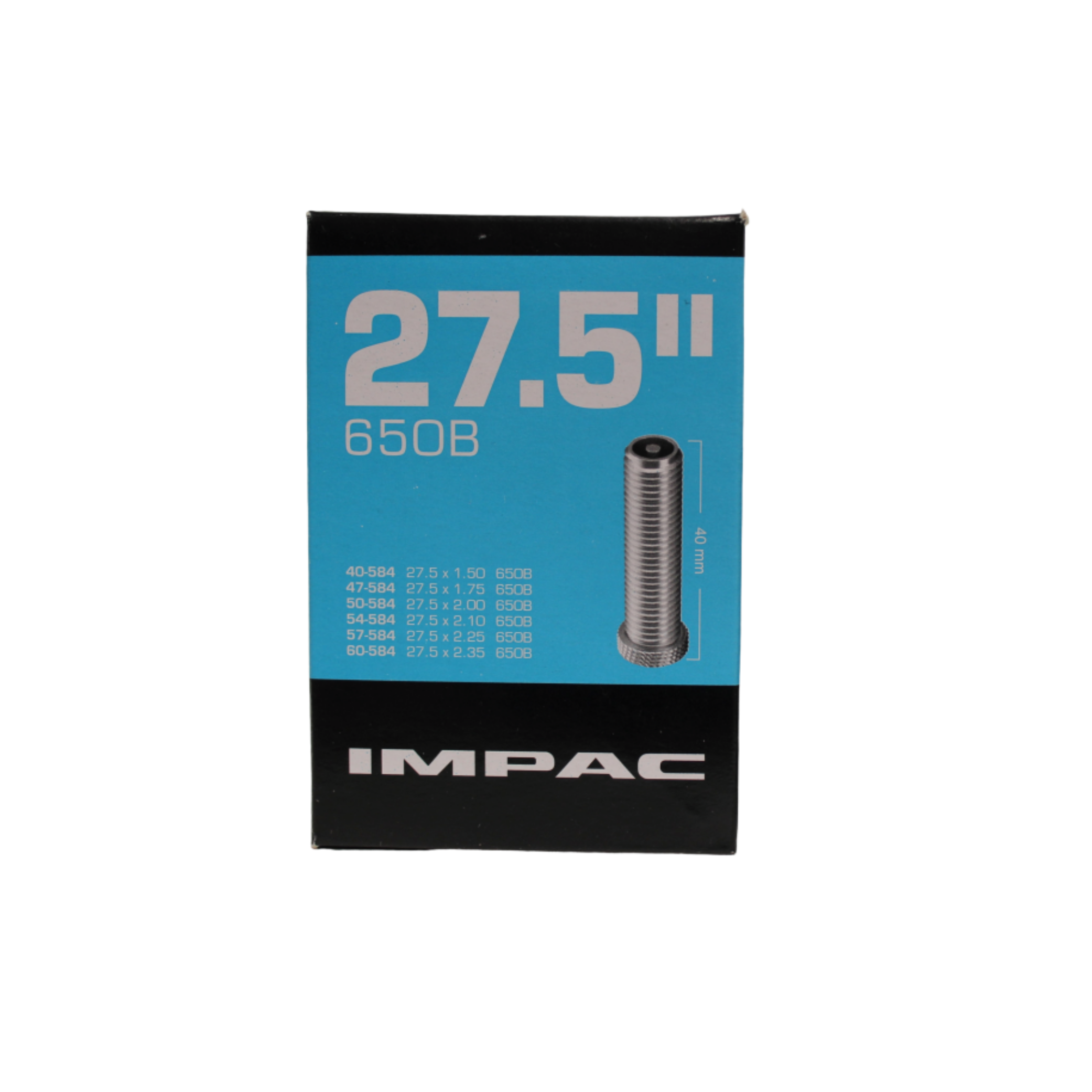 Chambre à air Impac (par Schwalbe) AV27.5 27,5x1,50 -27,5x2,35 ETRTO 40/60-584 Valve 40mm : Schrader/auto