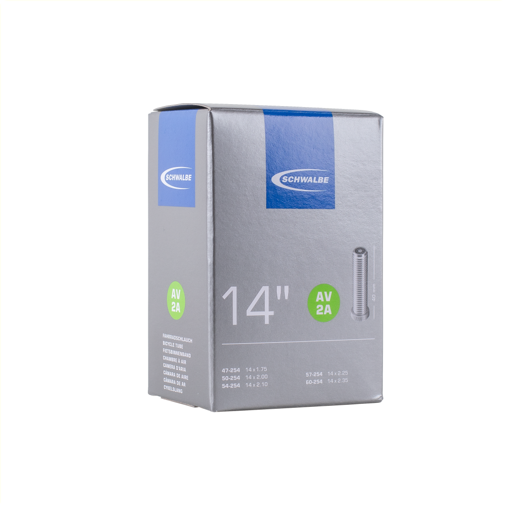 Chambre à air Schwalbe AV2A, 14x1.75 ETRTO 47/60-254, Valve voiture AV 40mm