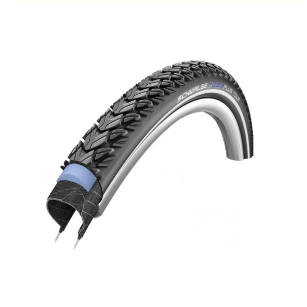 Schwalbe Marathon Plus Tour Perf (SmartGuard 5 mm), noir avec reflets, 28 x 1,40 ETRTO 37-622