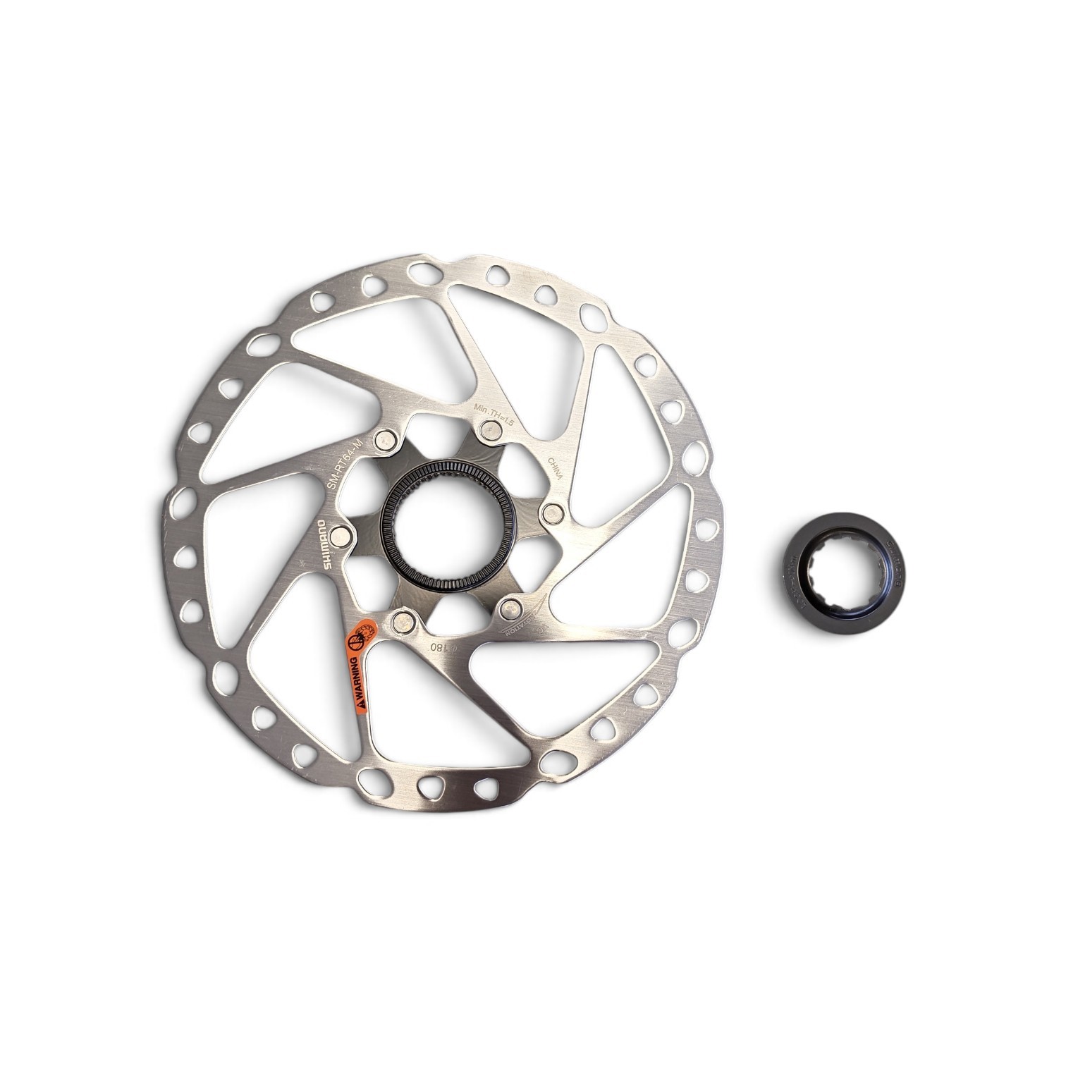 Disque de frein Shimano RT64 en acier inoxydable, fixation Centerlock 180 mm