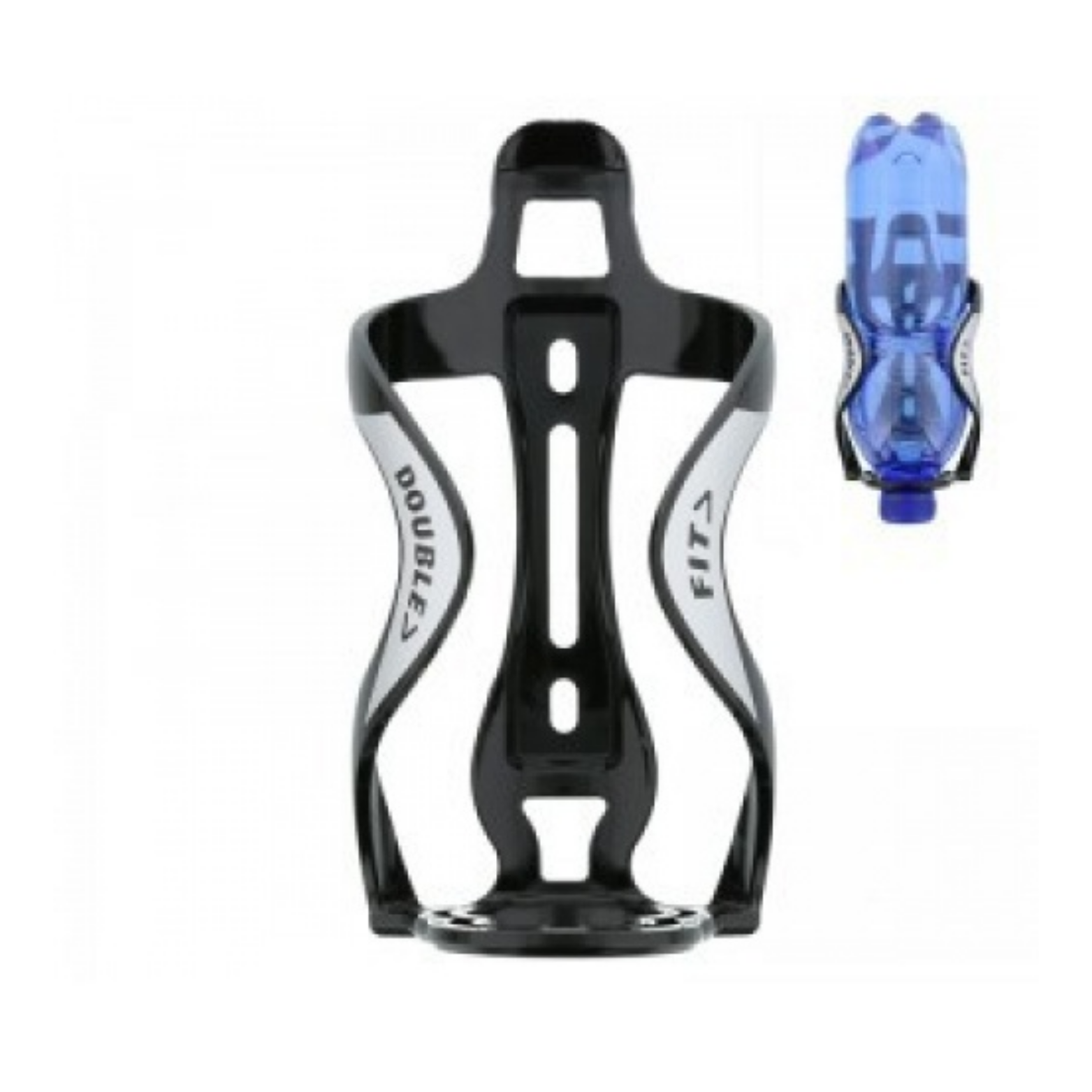 Porte-bouteille et porte-bouteille d'eau Simson "Double Fit", noir mat.