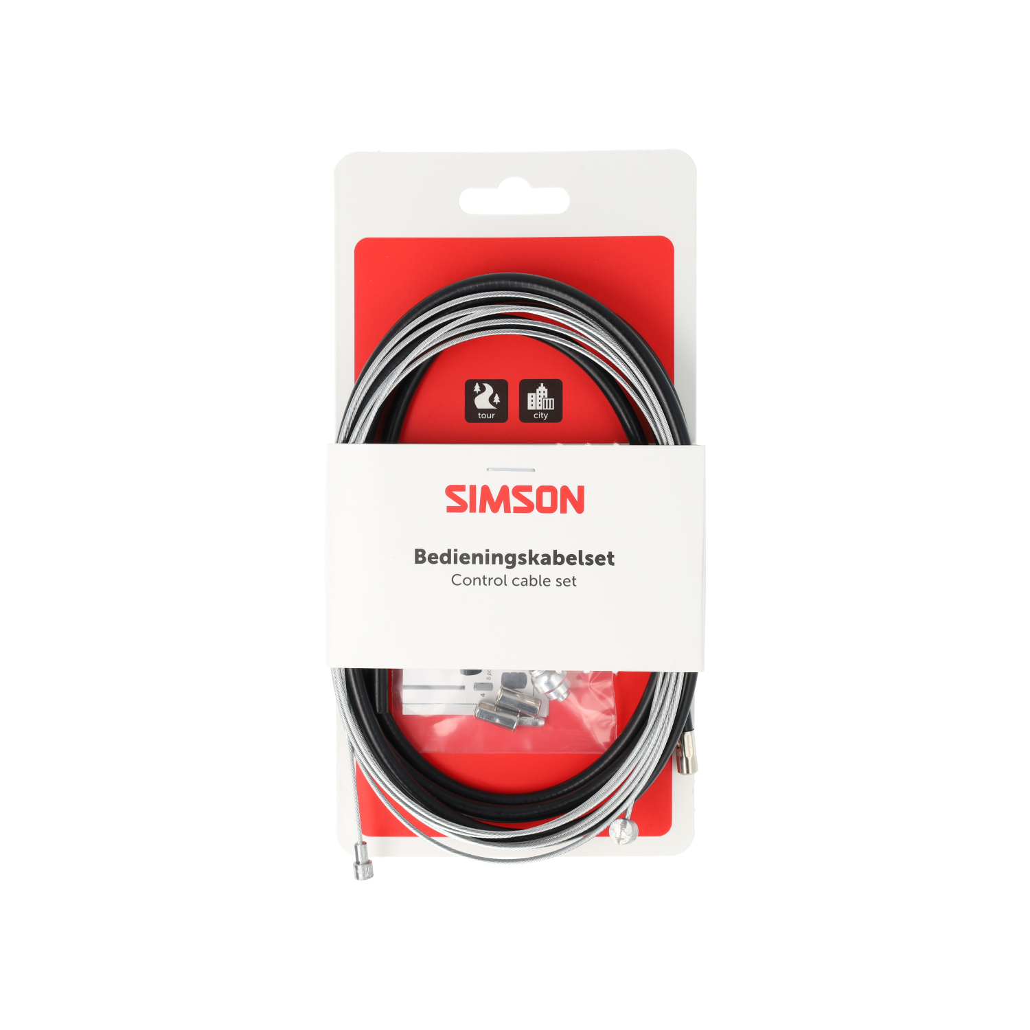 Simson Jeu de câbles de frein complet universel noir