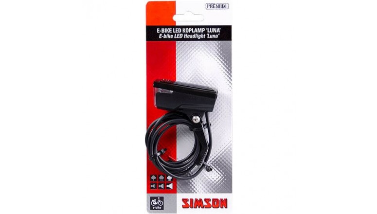 Simson E-bike koplamp "Luna" geschikt voor 6-60V (vervanger voor Simson Cluster 022015)