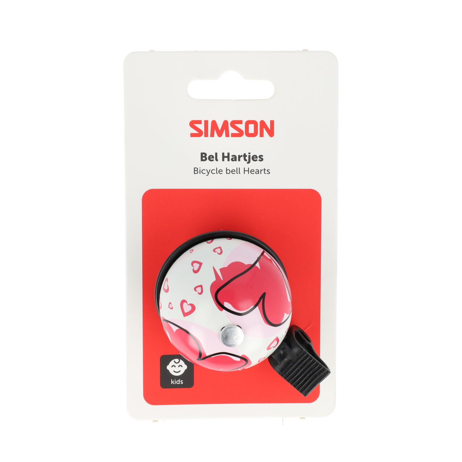 Simson Cloche Coeurs Rose/Blanc