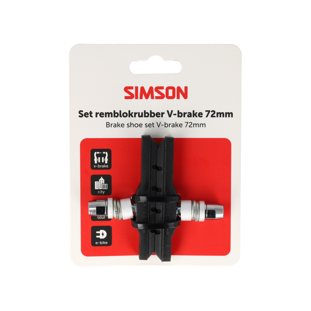 Plaquettes de frein Simson V-brake 72 mm par paire