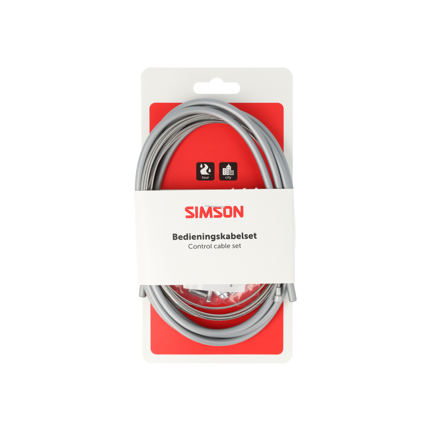 Simson Jeu de câbles de frein complet universel gris inox