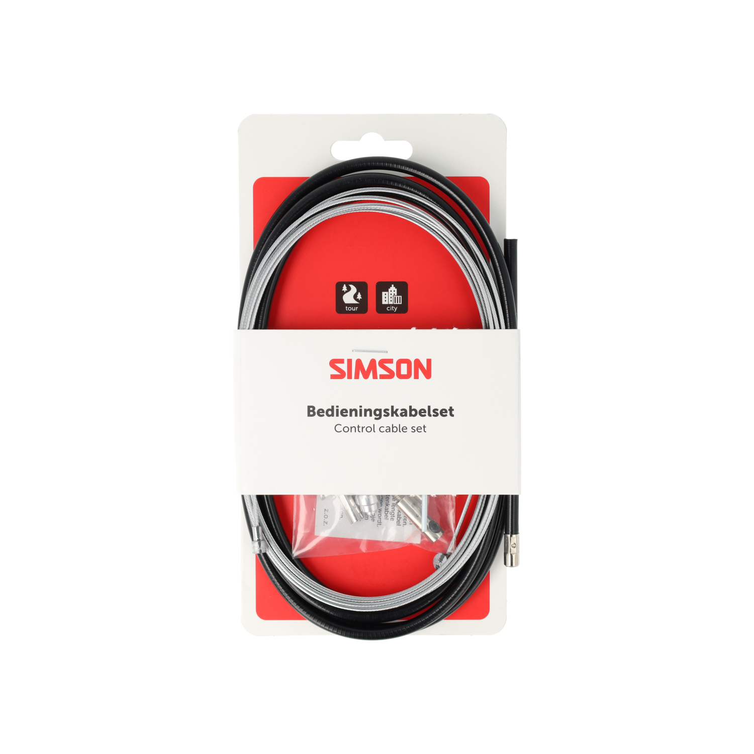 Simson Jeu de câbles de frein à tambour complet universel noir