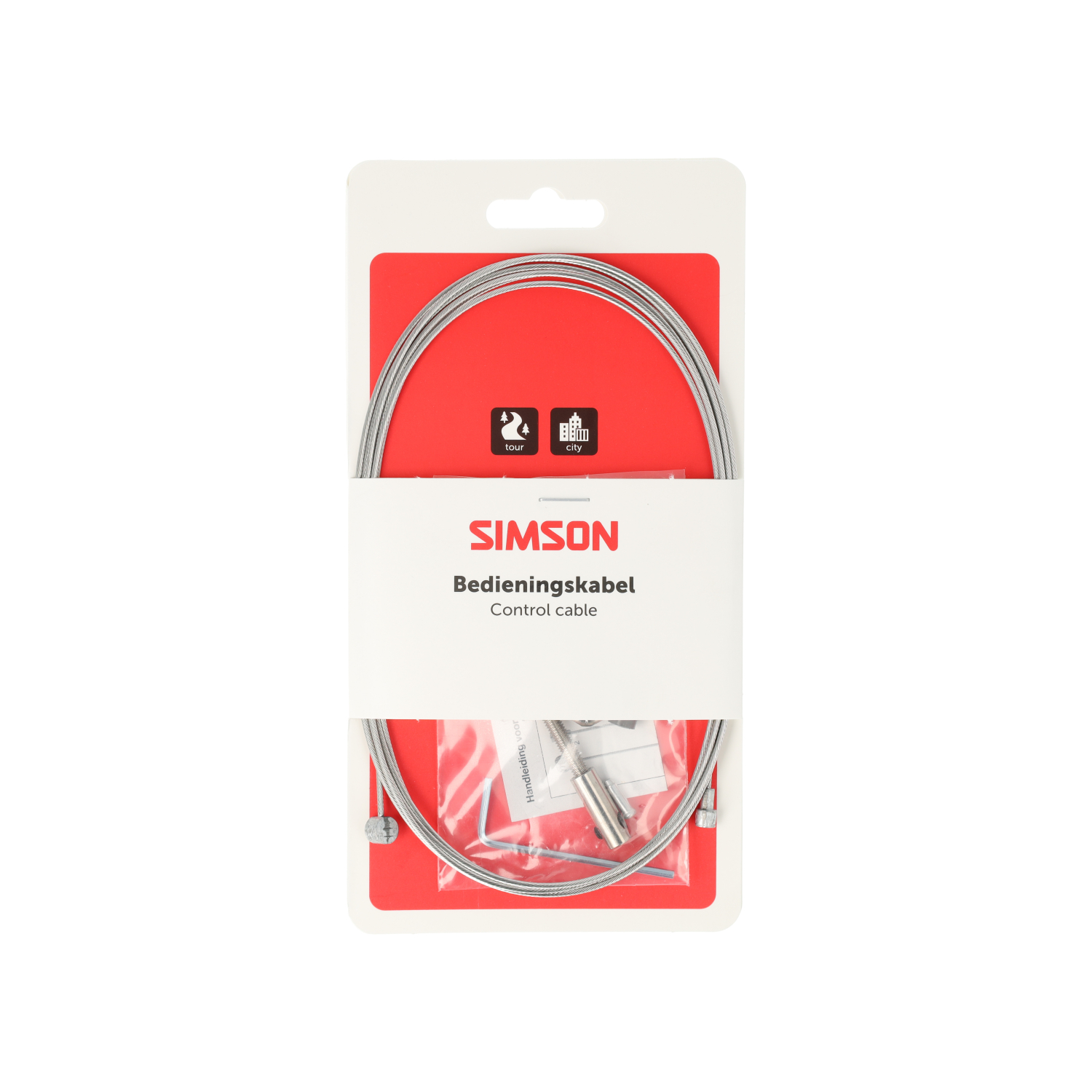 Simson Câble intérieur Frein à tambour uni, barillet/poire + allen, inox