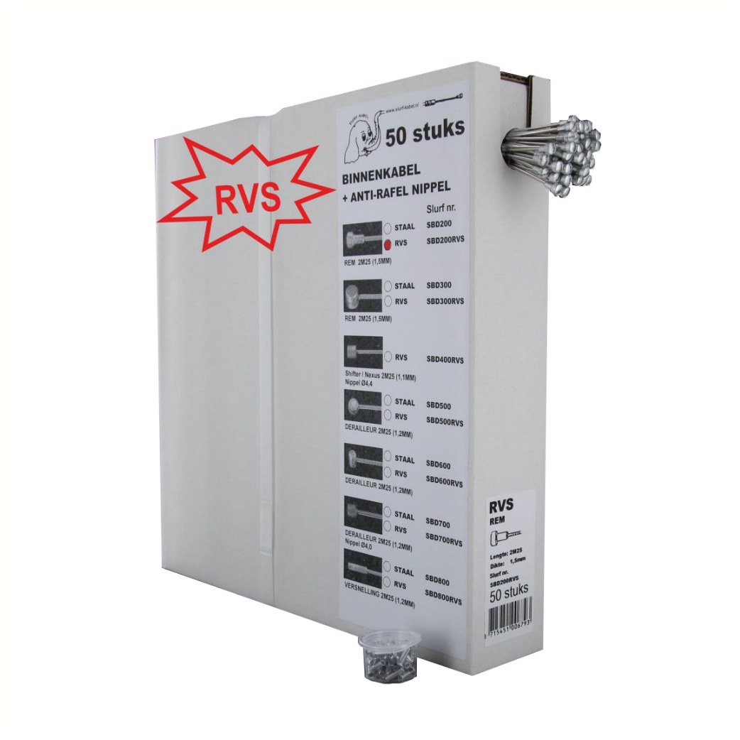 Câble intérieur Slurf en acier inoxydable, poire 50pcs