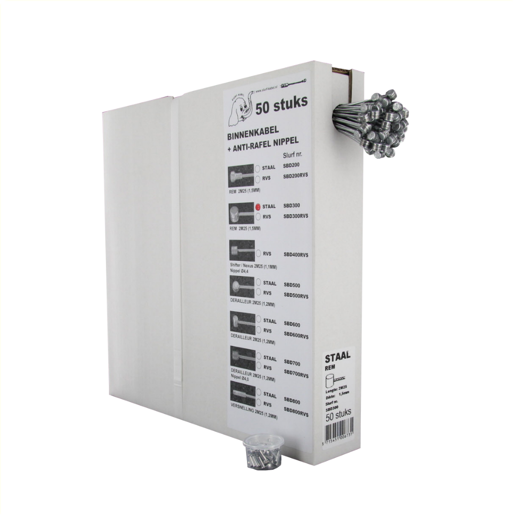 Câble intérieur de frein Slurf, embout Ton (50 pièces)