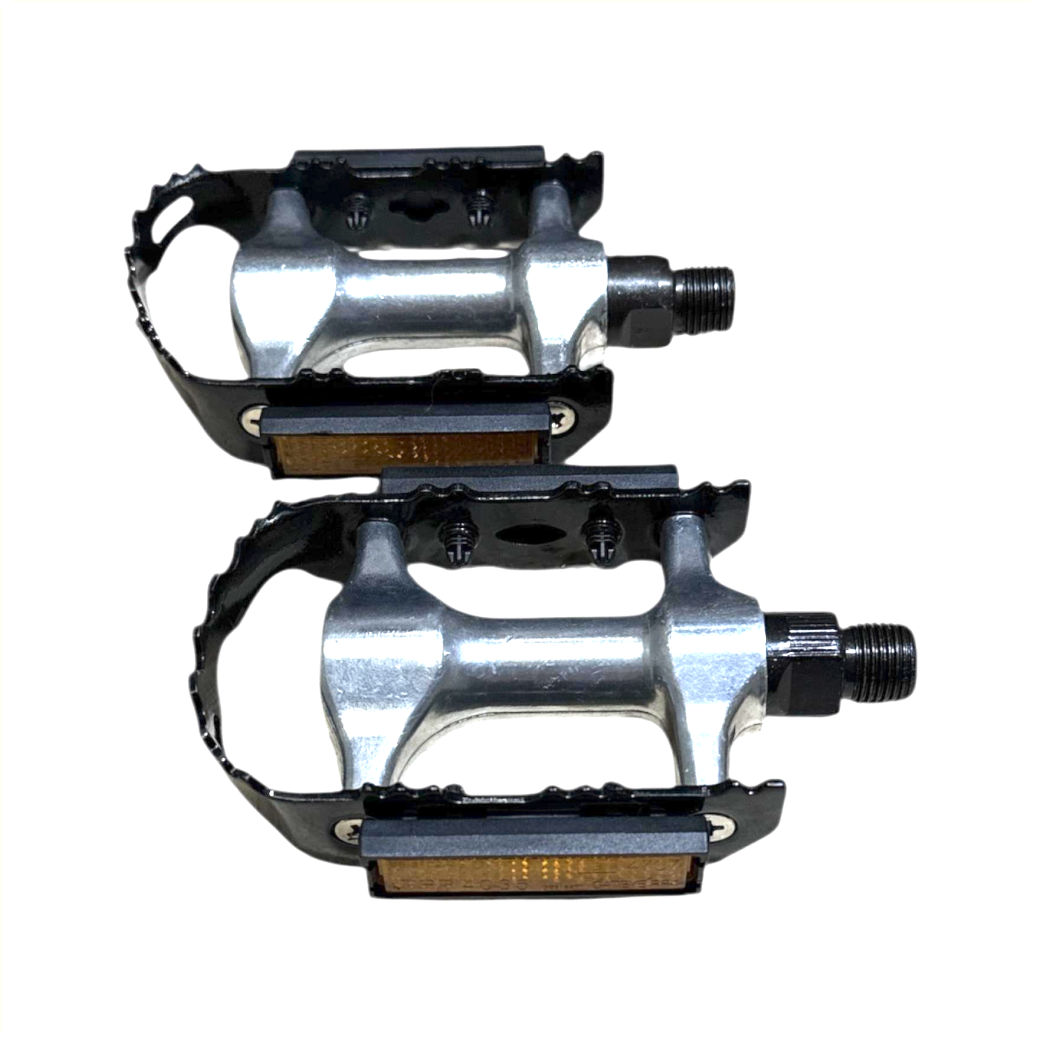 Pédale Union SP-910S aluminium/acier, 9/16". (emballage atelier) noir/argent